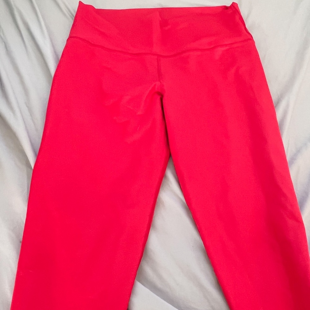 red high waisted leggings